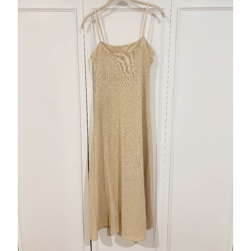 free people rope strap midi dress sand